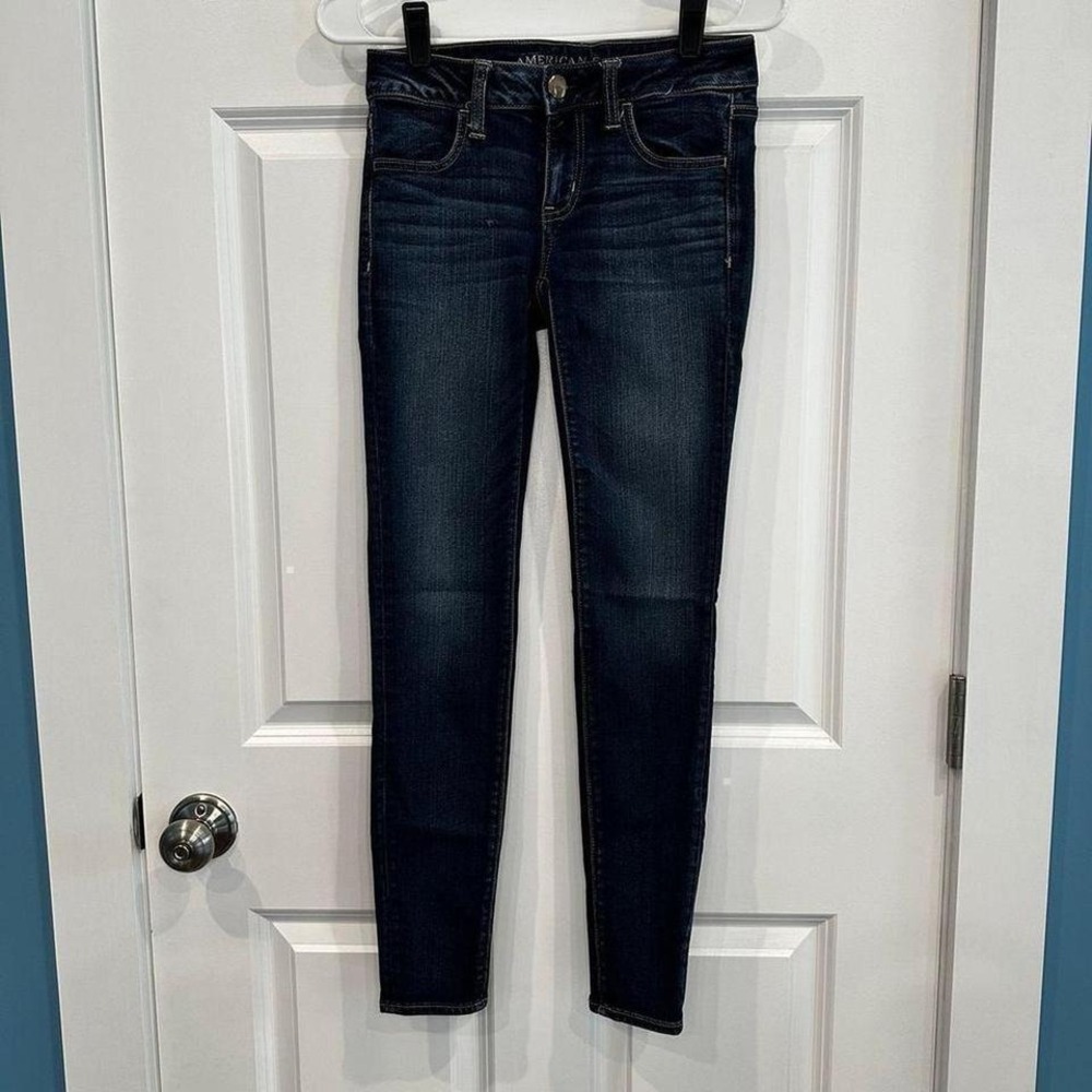 American Eagle Low Jegging Dark Wash Skinny Jeans Size 4 Regular